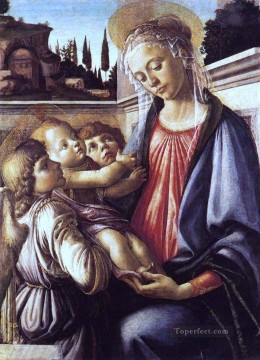 Virgen con el Niño y dos ángeles Sandro Botticelli Pinturas al óleo